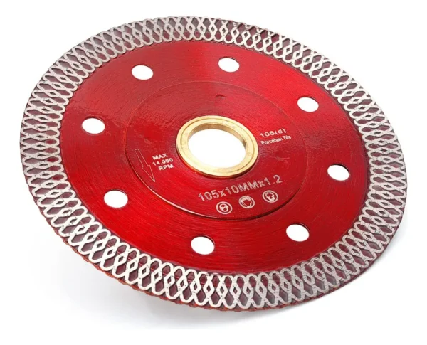 DISCO HOJA DE SIERRA ROJO DIAMANTE DE 4 PULGADAS CORTE CERÁMICA PORCELANA AZULEJO - Imagen 4