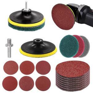 65 discos Lijado Seco Húmedo 80 400 5Pulgadas Velcro y Base M10
