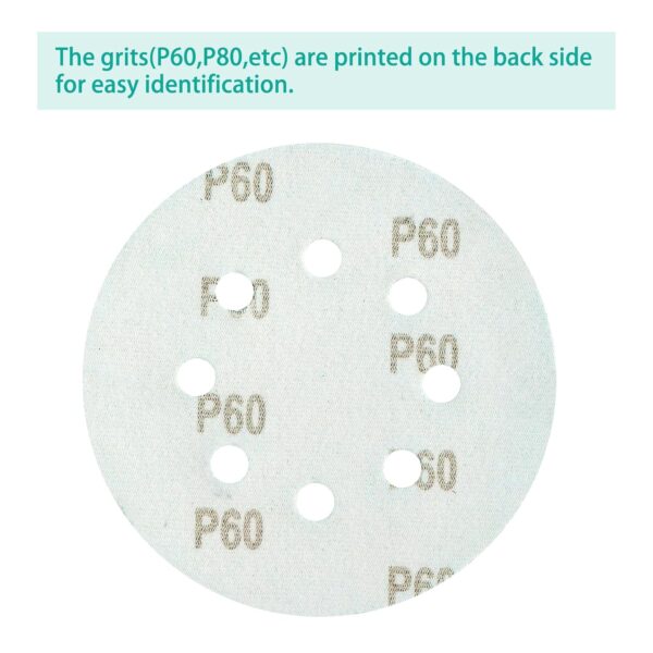 DISCO DE LIJA PULIDORA LIJADORA ORBITAL 5Pg 8 AGU X12 X20 Y X 50 PCs - Imagen 6