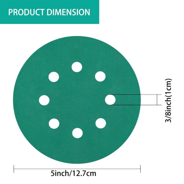 DISCO DE LIJA PULIDORA LIJADORA ORBITAL 5Pg 8 AGU X12 X20 Y X 50 PCs - Imagen 2