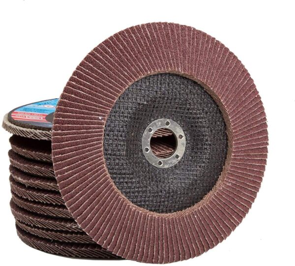 DISCO FLAP DE SOLAPA 4 PULG 115mm GRANO 60 80 ELIMINA ÓXIDO Y MAS X 4 PCs - Imagen 6