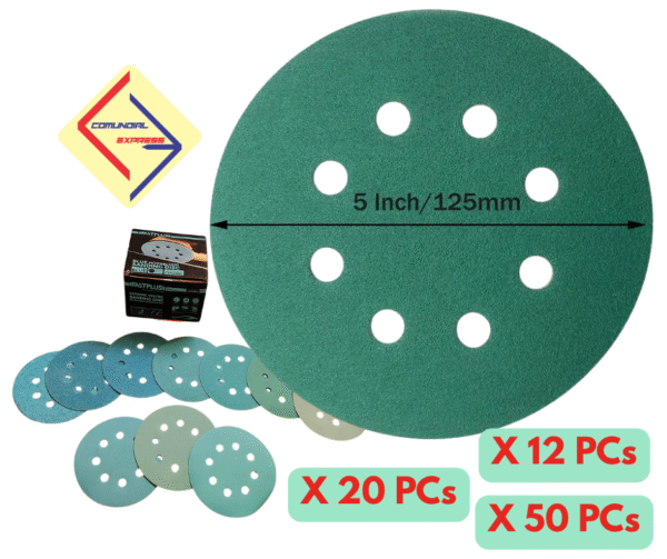 DISCO DE LIJA PULIDORA LIJADORA ORBITAL 5Pg 8 AGU X12 X20 Y X 50 PCs