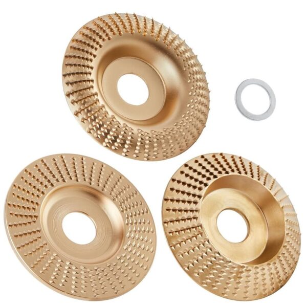 DISCO DE TALLADO MOLDEO Y BISELADO DE MADERA DE 4PG EJE 7otvs 3PCs - Imagen 2