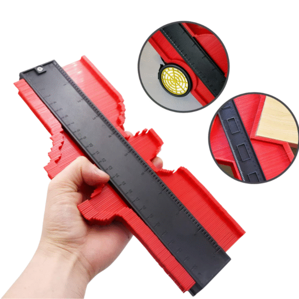 MEDIDOR DUPLICADOR CONTORNOS IRREGULARES Y REGLA ACEX 20CM 4 PCs - Imagen 2