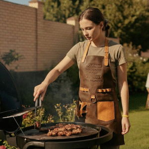 Delantales de cuero personalizados para mujer