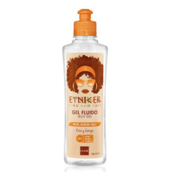 ETNIKER AFRO HAIR CARE GEL FLUIDO JELLY GEL COCO Y LINAZA 300G