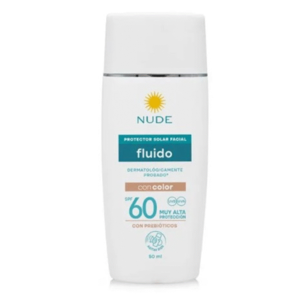NUDE PROTECTOR SOLAR FACIAL FLUIDO SIN COLOR 60SPF 50ML