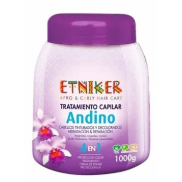 ETNIKER AFRO Y CURLY HAIR CARE TRATAMIENTO CAPILAR ANDINO 4EN1 1000G