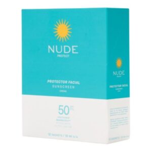 NUDE PROTECTOR FACIAL SUNSCREEN 50 SPF USO DIARIO 12 SACHET
