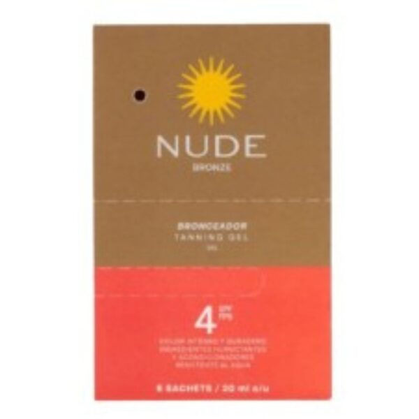 NUDE BRONCEADOR TANNING GEL 4SPF 6 SACHET 20ML