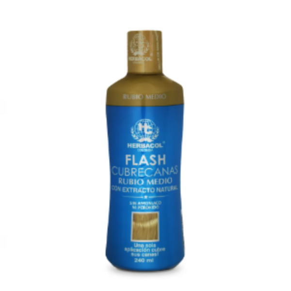Flash Cubrecanas Rubio Medio Herbacol 240ml