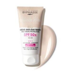 SAMY BYPHASSE CREME ANTI AGE TEINTEE CREMA FACIAL CON COLOR 3 EN 1 SPF 5O