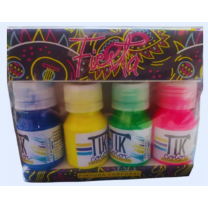 Kit Pintura Corporal Fiesta Azul Fluorescente Tik 30ml