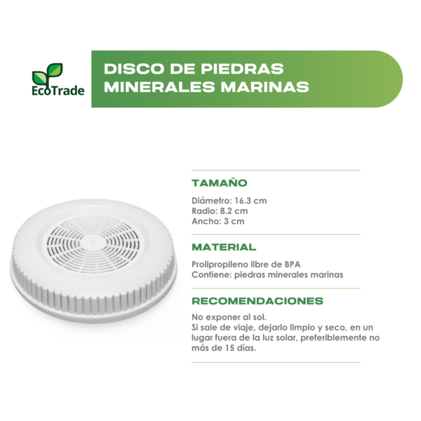 Repuesto Cerámica Coreana Mas Disco Piedras Mineral Ecotrade - Imagen 3