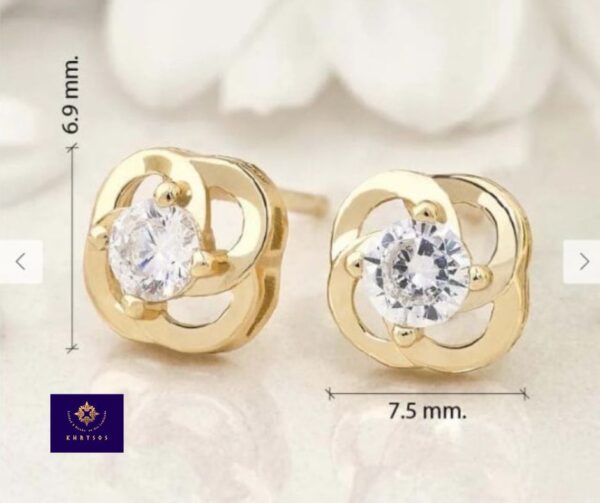 Aretes Espiral Plata Oro - Imagen 4