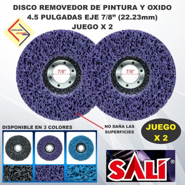 DISCO REMOVEDOR PINTURA OXIDO NO DAÑA SUPERFICIES X2 PCs