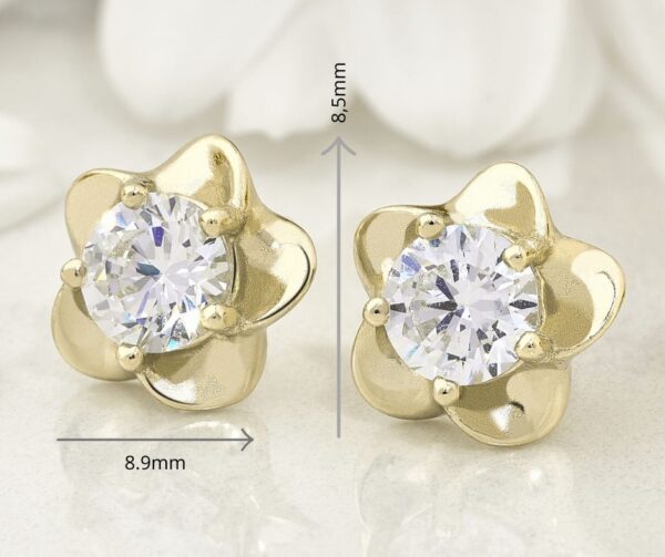 Aretes Flory Plata Oro - Imagen 4