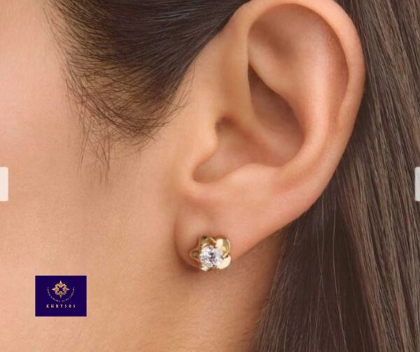 Aretes Flory Plata Oro - Imagen 3