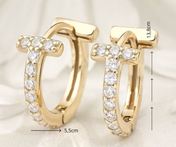 Aretes Gaby Plata Oro - Imagen 5