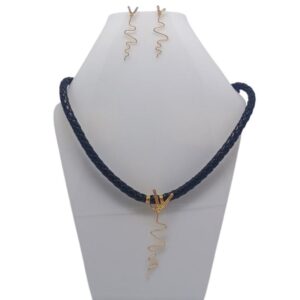 Juego de Collar y Aretes Línea de Vida