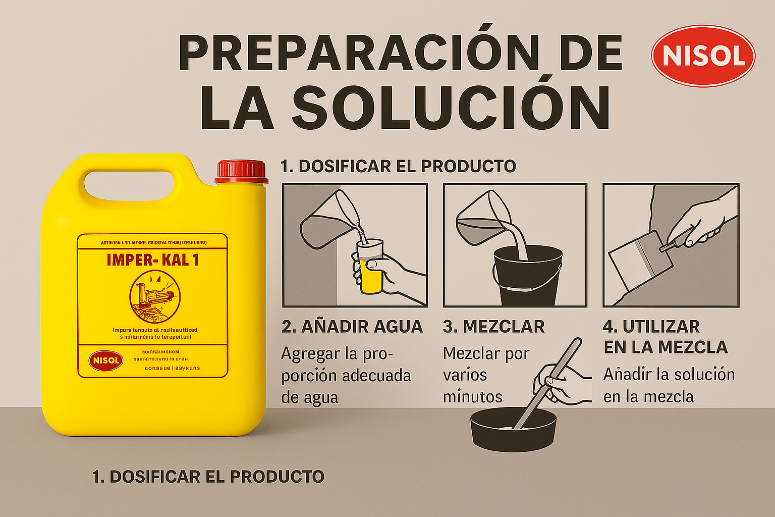 IMPERKAL 1 IMPERMEABLIZANTE INTEGRAL PARA MORTEROS - Imagen 3