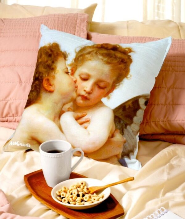 COJín EL PRIMER BESO WILLIAM ADOLPHE BOUGUEREAU - Imagen 2
