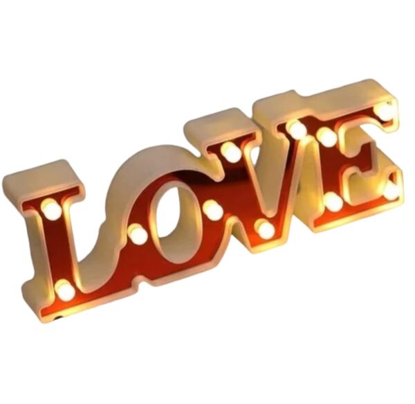 Letras LED LOVE 3D Rojas El Amor También Se Ilumina - Imagen 6