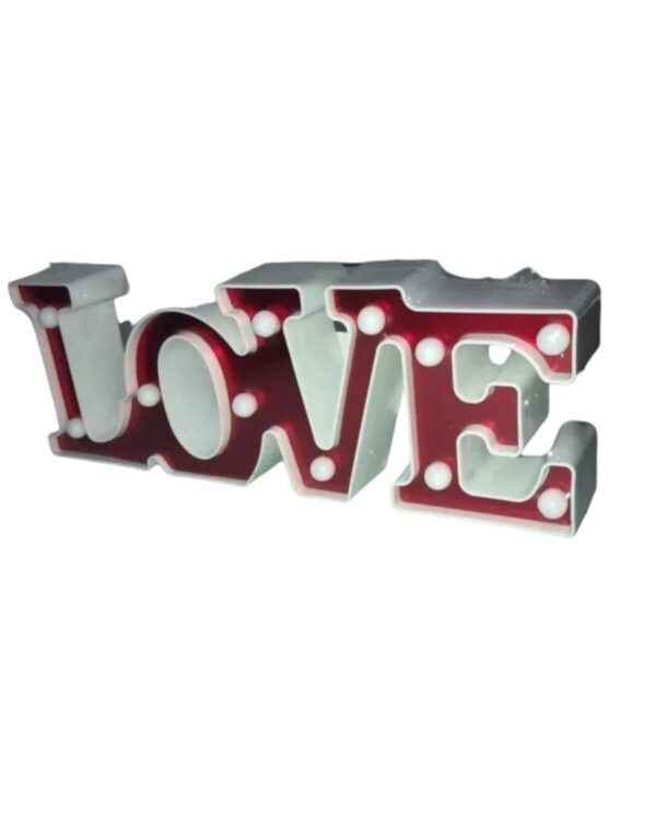 Letras LED LOVE 3D Rojas El Amor También Se Ilumina - Imagen 3