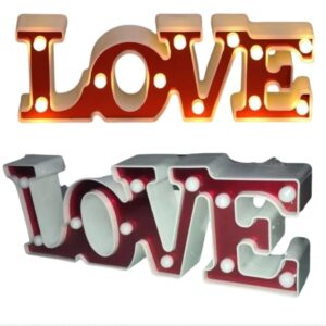 Letras LED LOVE 3D Rojas El Amor También Se Ilumina