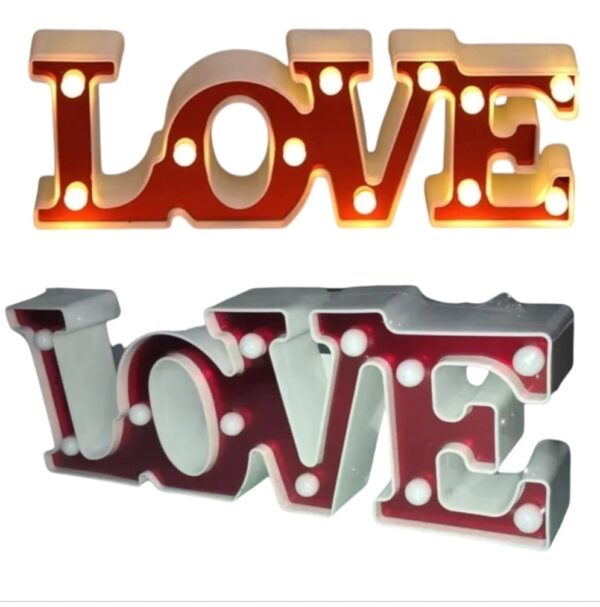 Letras LED LOVE 3D Rojas El Amor También Se Ilumina