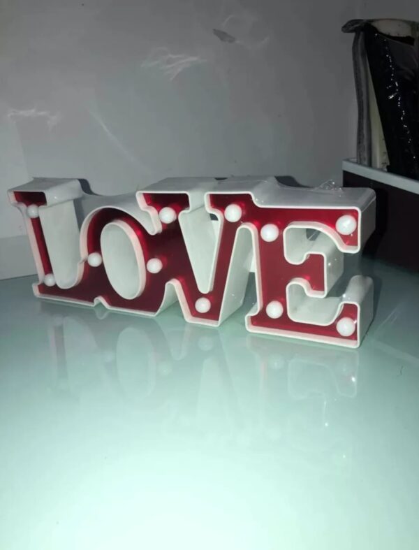 Letras LED LOVE 3D Rojas El Amor También Se Ilumina - Imagen 5