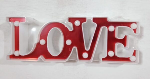 Letras LED LOVE 3D Rojas El Amor También Se Ilumina - Imagen 4