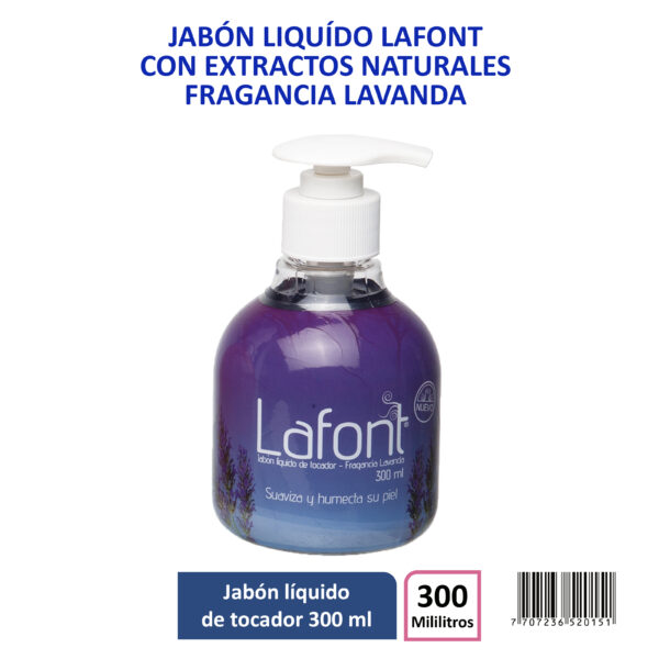 JABON LIQUIDO LAFONT X 300 mL FRAGANCIA LAVANDA - Imagen 2