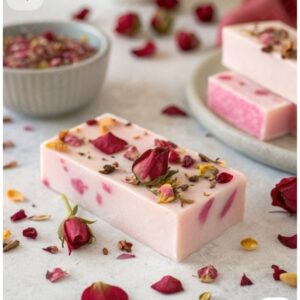 Jabón Rosa con Tallo/Planta