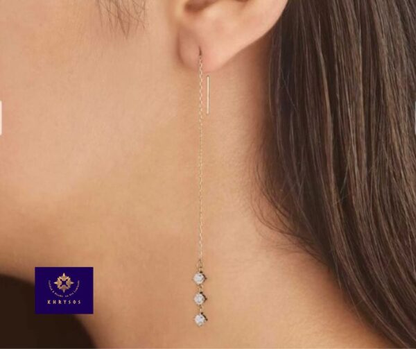 Aretes kiara Plata oro - Imagen 3