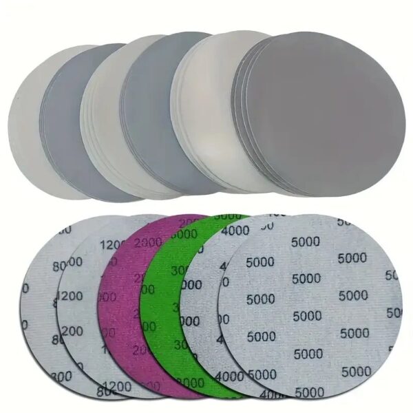 DISCOS LIJA 5 PULG PREMIUM 800 A 5000 USO EN HUMEDO Y SECO PQX24 - Imagen 2