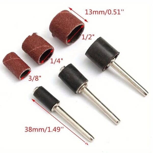 LIJAS DE TAMBOR PARA DREMEL Y MOTOTOOL GRANO 80 132 PIEZAS CAJA - Imagen 2