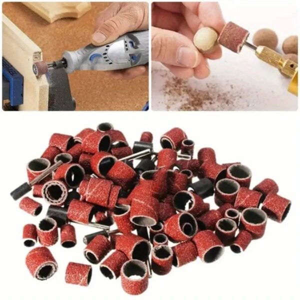 LIJAS DE TAMBOR PARA DREMEL Y MOTOTOOL GRANO 80 132 PIEZAS CAJA - Imagen 3