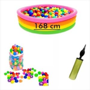 Combo Piscina 168cm Rodadero Niño 200 Pelotas con inflador