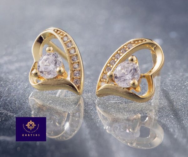 Aretes Nina Plata oro - Imagen 2