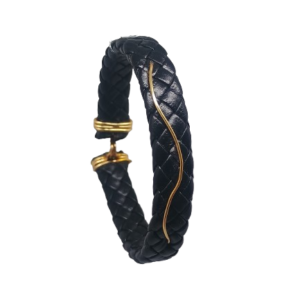 Pulsera Olas Brillantes en Cuero Sintético