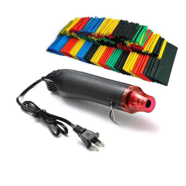 MINI PISTOLA DE CALOR DIY 300W MAS 528 TUBOS TERMORRETRÁCTILES