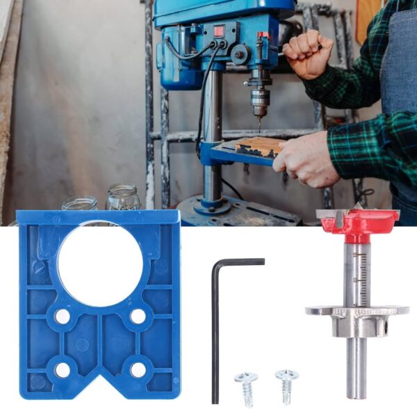 PLANTILLA GUÍA PARA INSTALACIÓN DE BISAGRAS CON BROCA FORSTNER 6 PCs - Imagen 6