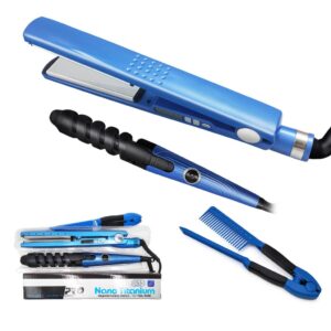 Combo Nano Titanium Plancha Rizador Peine