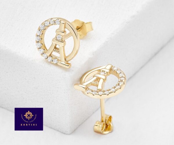 Aretes Paris Plata oro - Imagen 2