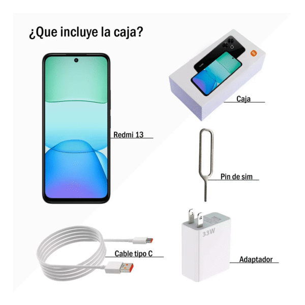 Celular Xioami Redmi 13 128 Almacenamiento 6 de Ram Negro - Imagen 5