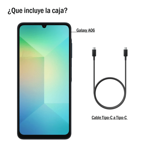 Celular Samsung A06 128 Almacenamiento 4 Ram Negro - Imagen 2
