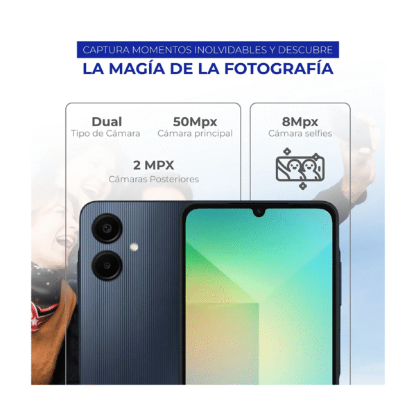 Celular Samsung A06 128 Almacenamiento 4 Ram Negro - Imagen 3