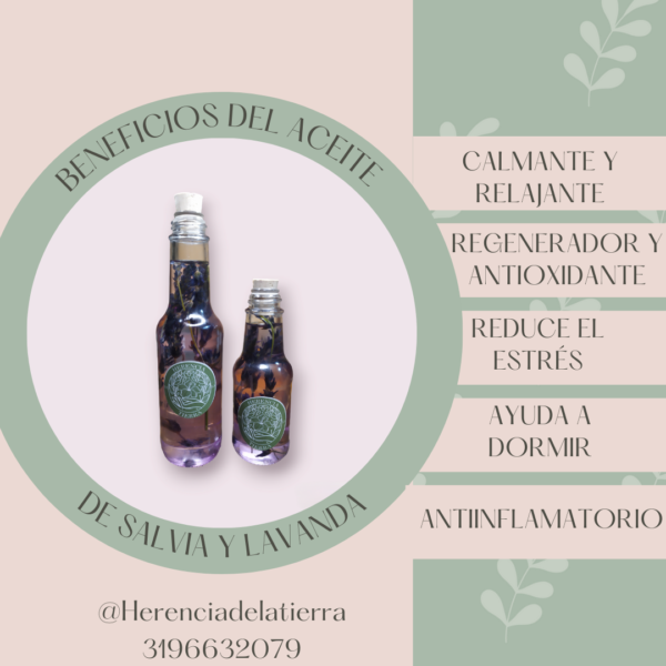 Aceite Natural de Salvia y Lavanda - Imagen 2
