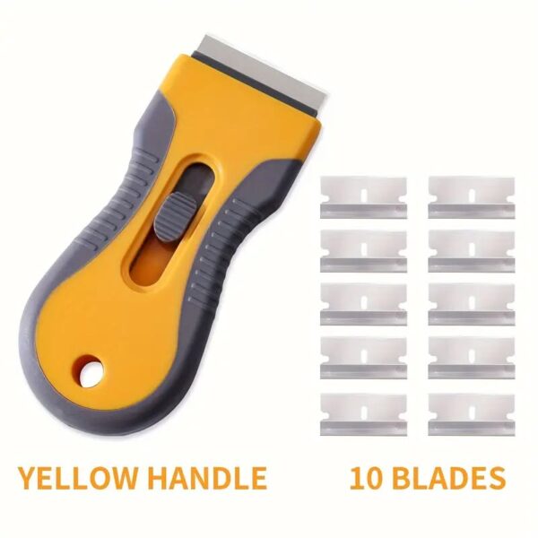 JUEGO RASPADORES DE LIMPIEZA VIDRIO CERÁMICO 10 PCs AJUSTABLE RETRÁCTIL - Imagen 4